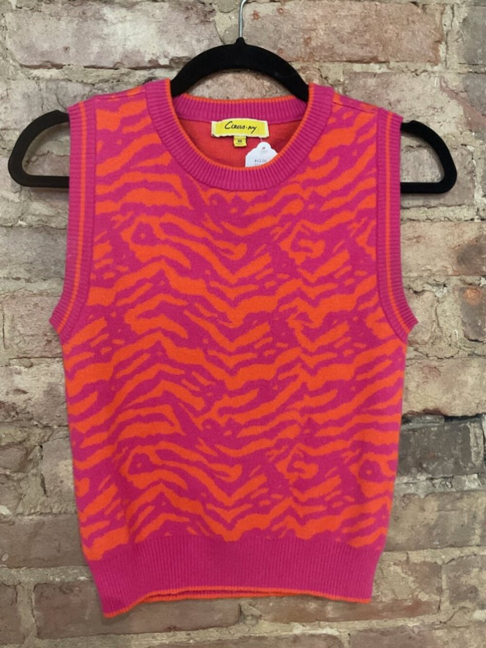 Circus by Sam Edelman Zebra Knit Sweater Vest XS